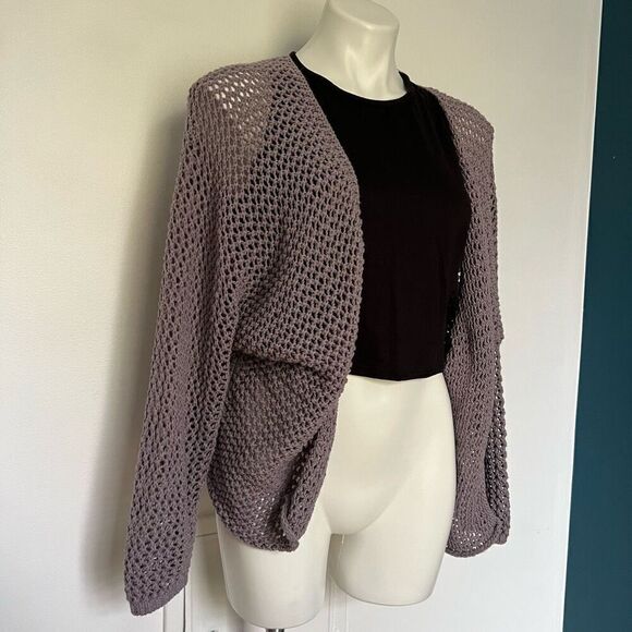 Don’t Ask Why Italy Knitted Shrug Sweater Lilac barbiecore - Picture 3 of 8
